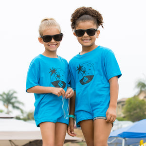 Kid's Beach T-shirt, Turquoise